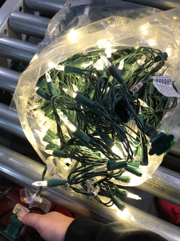 Photo 4 of *USED/SEE NOTES* Clear Green Wire Christmas Light