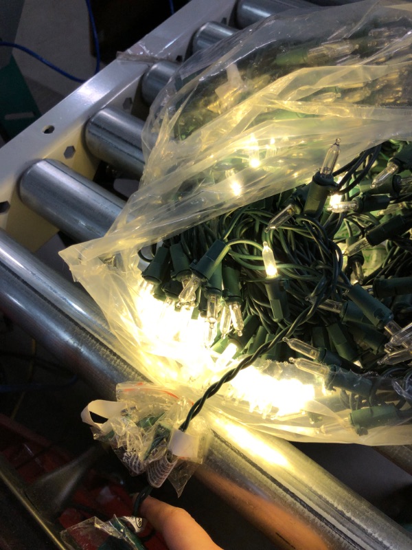 Photo 3 of *USED/SEE NOTES* Clear Green Wire Christmas Light