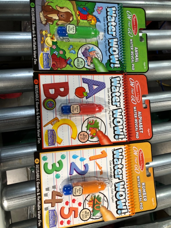 Photo 2 of *NEW* Melissa & Doug On the Go Water Wow! Reusable Water-Reveal Activity Pads