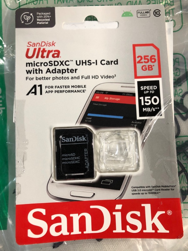 Photo 2 of *USED/SEE NOTES* SanDisk 256GB Ultra microSDXC UHS-I ADAPTER