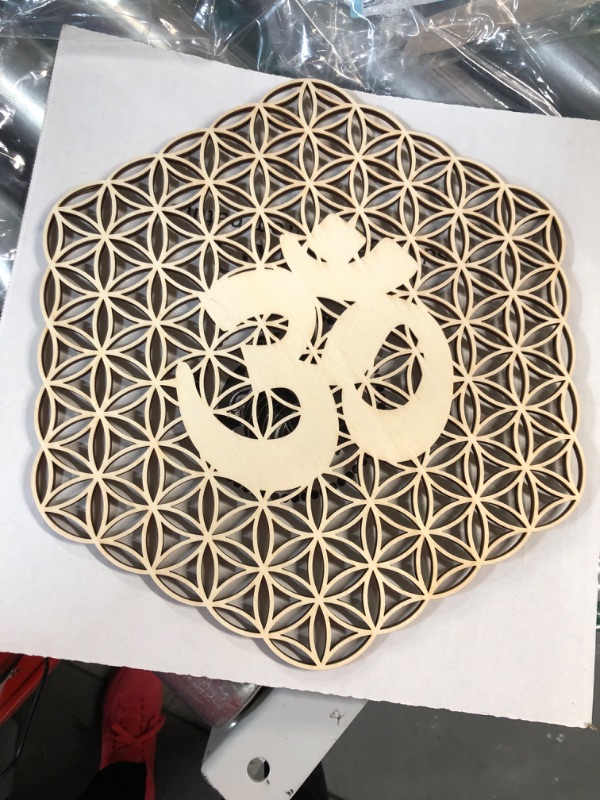 Photo 2 of *NEW* Simurg 11.5" Flower of Life Om Wall Art 