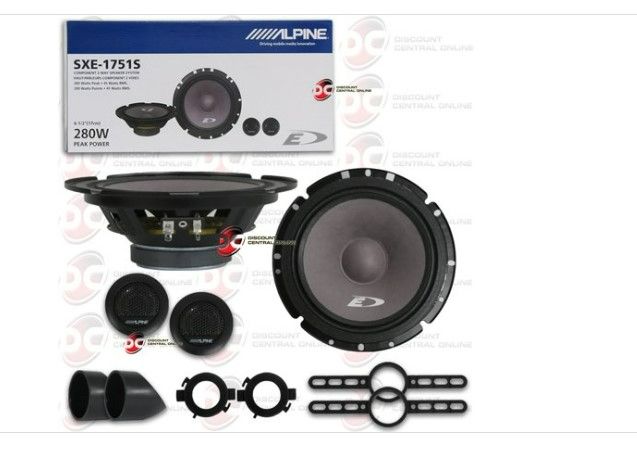 Photo 1 of Alpine Sxe-1751S 6.5 Inch 6 1/2 2-way Car Audio Component Speaker System