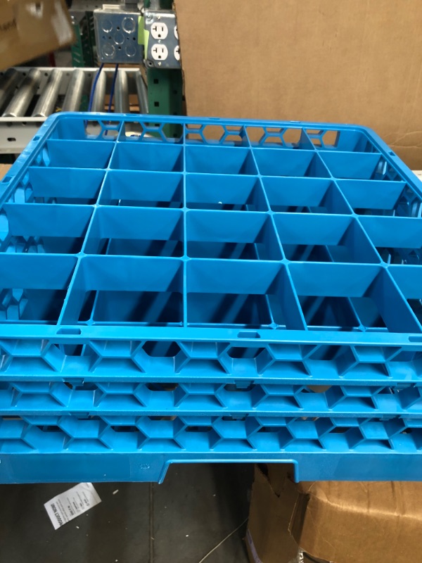 Photo 2 of **USED** Carlisle FoodService Products RG25-214 OptiClean 25 Compartment Glass Rack with 2 Extenders