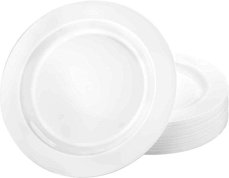 Photo 1 of 100 Clear Plastic Plates, 6.25 Inch Disposable Plates