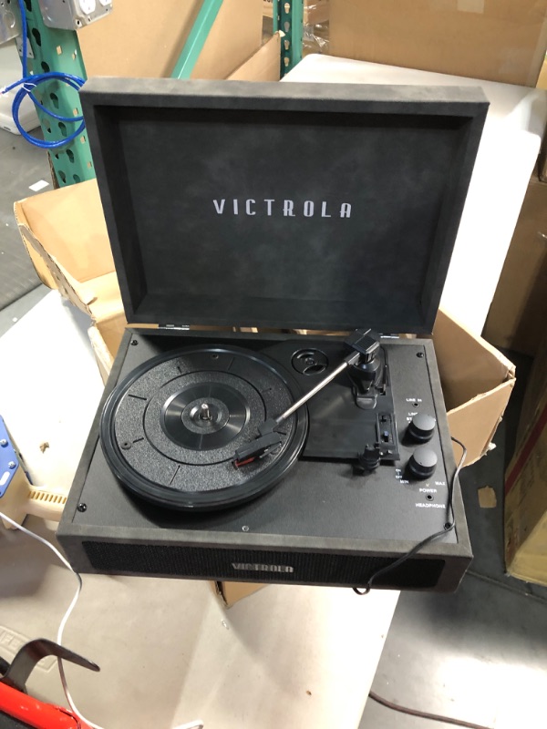 Photo 2 of Victrola Vintage 3-Speed Bluetooth Portable Suitcase Record Player 