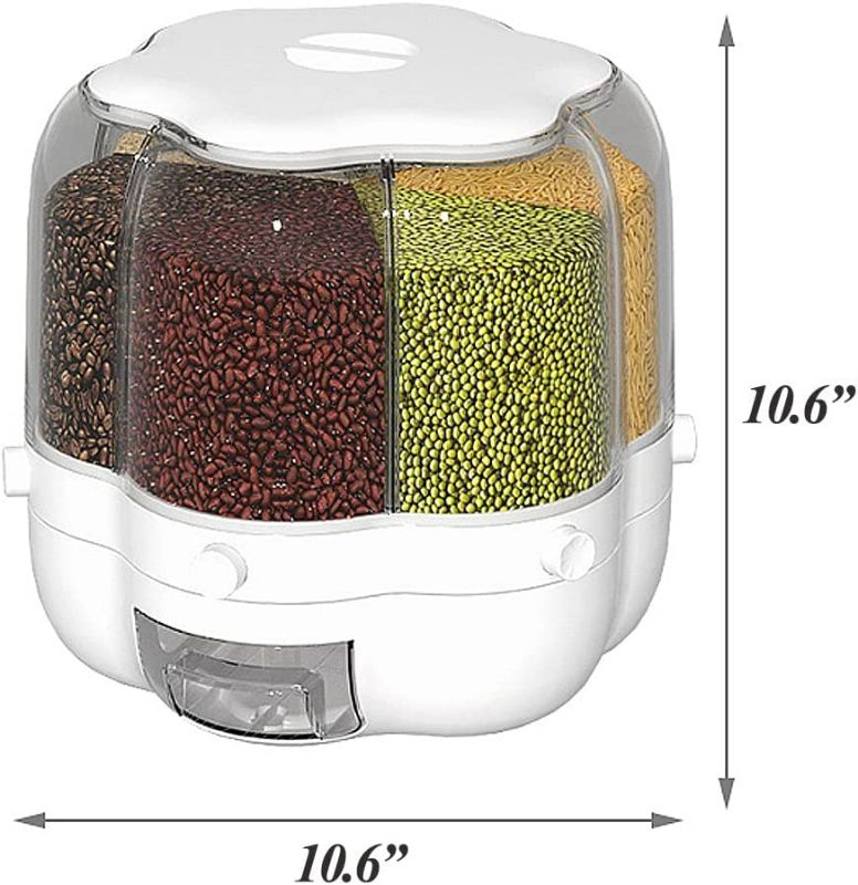 Photo 1 of **NEW**XIYAO 28lb Rice and Grain Storage Container, 360° Rotating Food Dispenser