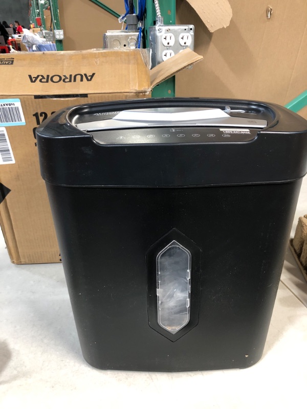 Photo 2 of Aurora AU1230XA Anti-Jam 12-Sheet Crosscut Paper and Credit Card Shredder with 5.2-Gallon Wastebasket