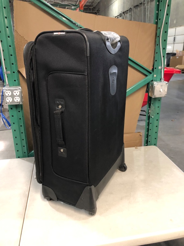 Photo 3 of *Used* SwissGear Sion Softside Expandable Roller Luggage, Black, Checked-Large 29-Inch (18 x 10.5 x 29)