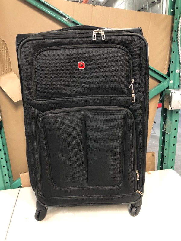 Photo 2 of *Used* SwissGear Sion Softside Expandable Roller Luggage, Black, Checked-Large 29-Inch (18 x 10.5 x 29)