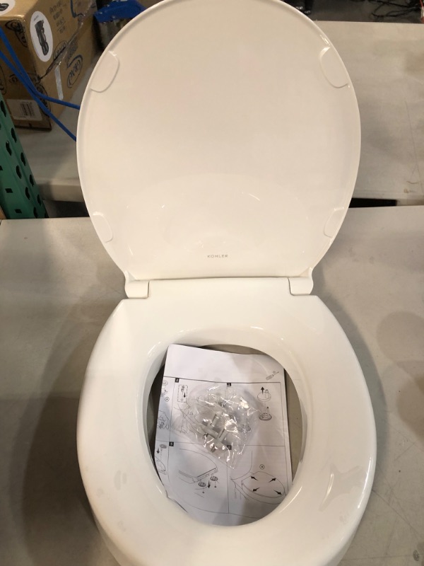 Photo 2 of *BRAND NEW* Hyten Elevated Quiet-Close Round-Front Toilet Seat, White Round White