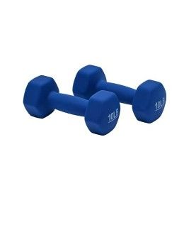 Photo 1 of Amazon Basics Neoprene Coated Dumbbell Hand Weight Set, 10-Pound, Set of 2, Navy Blue 