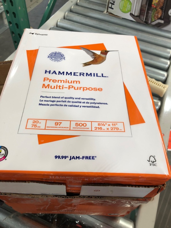 Photo 2 of Hammermill Printer Paper, Premium Multipurpose Paper 20 lb, 8.5 x 11 - 5 Ream (2,500 Sheets) 