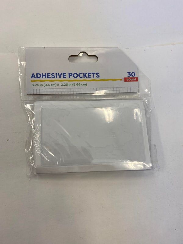 Photo 1 of 1 Pack of 30 Ct. Self Adhesive Small Pocket 3.7" X 2.2" Teacher Supply(2Pack)