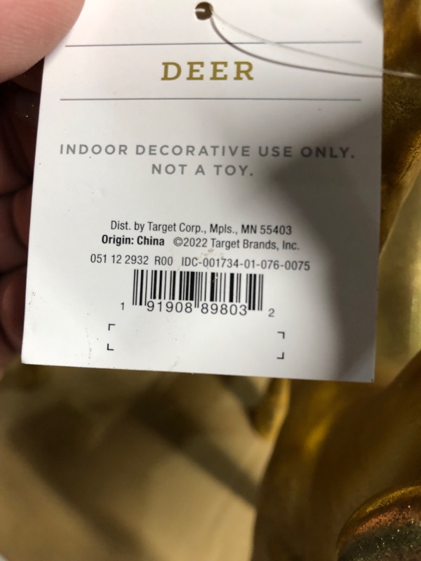 Photo 2 of *see notes* 18.75" Plastic Deer Decorative Figurine GOLD - Wondershop  2ct