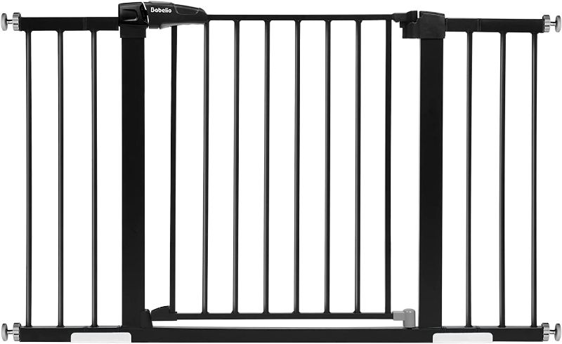 Photo 1 of BABELIO Metal Baby Gate, 29-48'' Extra Wide Gate black