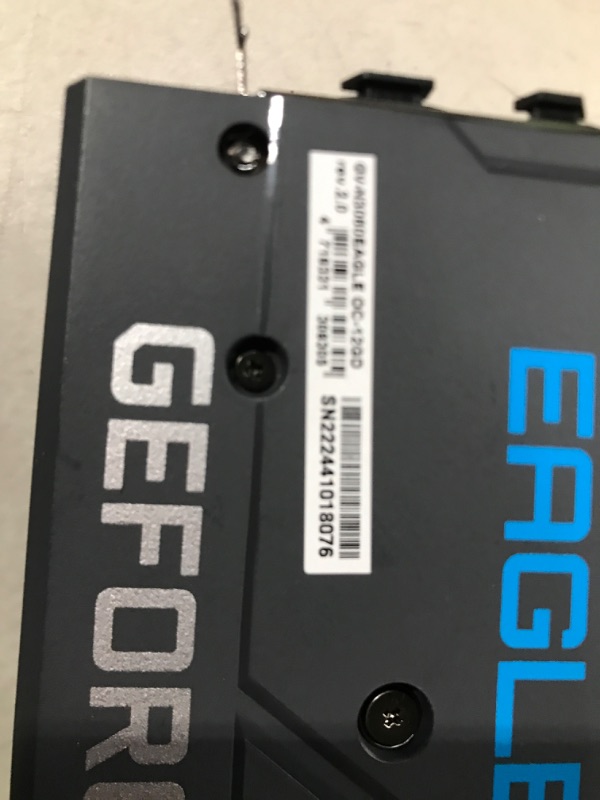 Photo 1 of GIGABYTE GeForce RTX 3060 Eagle OC 12G (REV2.0) Graphics Card, 2X WINDFORCE Fans, 12GB 192-bit GDDR6, GV-N3060EAGLE OC-12GD Video Card