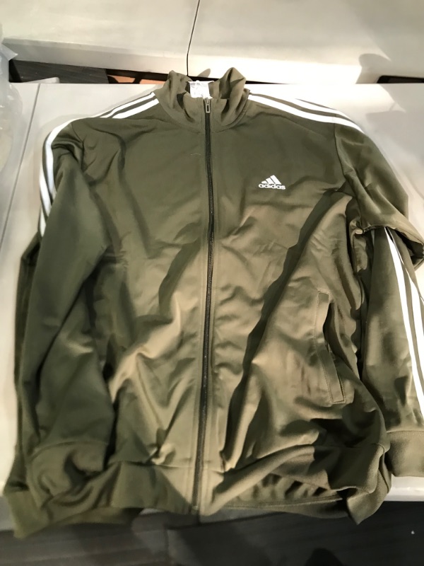 Photo 2 of adidas Mens Sportswear Basic 3-stripes Tricot Track Suit X-Large Olive Strata