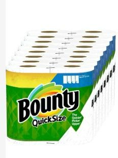 Photo 1 of Bounty Quick-Size Paper Towels, White, 16 Family Rolls = 40 Regular Rolls Charmin Ultra Soft Cushiony Touch Toilet Paper, 24 Family Mega Rolls = 123 Regular Rolls