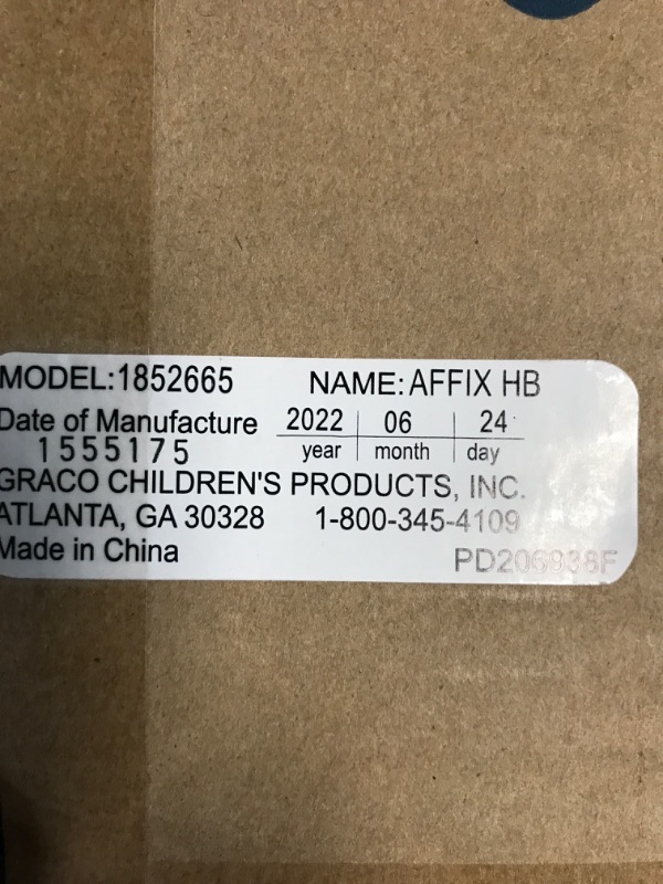 Photo 1 of Graco Affix Highback Booster Seat
