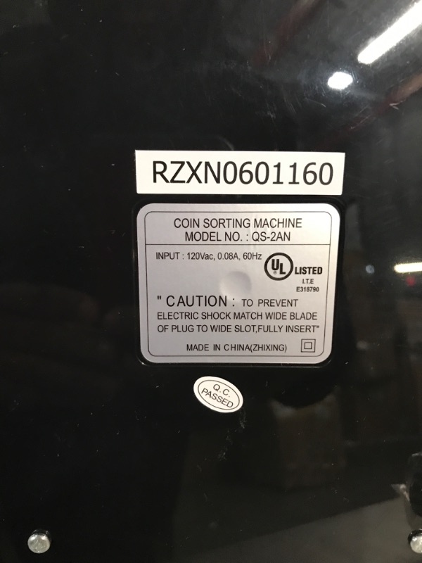Photo 4 of Royal Sovereign Electric Coin Sorter/Counter, Patented Anti-Jam Technology, 1 Row of Coin Counting (QS-2AN)