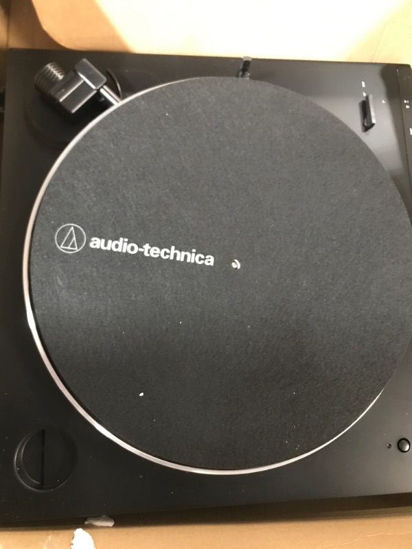 Photo 5 of Audio-Technica AT-LP60XBT-BK Fully Automatic Bluetooth Belt-Drive Stereo Turntable, Black, Hi-Fi, 2 Speed, Dust Cover, Anti-Resonance, Die-cast Aluminum Platter Black Wireless Turntable