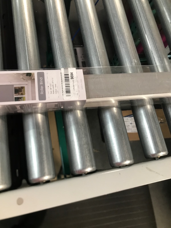 Photo 2 of **USED** MISSING HARDWARE**ALLBRIGHT Blackout Window Roller Shades, Striped Jacquard Thermal Insulated and UV Protection Gray Blackout Blinds, Easy Installation for Home and Office (30 x 72 inches, Pebble Grey) Gray 30"W x 72"H