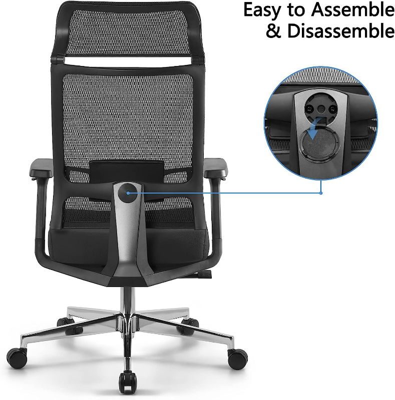 Photo 6 of (READ NOTES) BILKOH Ergonomic Office Chair, High Back Office Chair with Adjustable Lumbar Support 27.5"D x 27.5"W x 45.3"H
