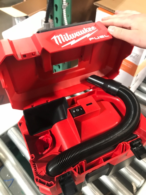 Photo 1 of **USED** UNABLE TO TEST** BATTERY NOT INCLUDED** Milwaukee 0960-20 M12 Fuel 12VLithium-Ion Cordless 1.6 Gal. Wet/Dry Vacuum (Tool-Only) 15"L x 13"W x 4"H
