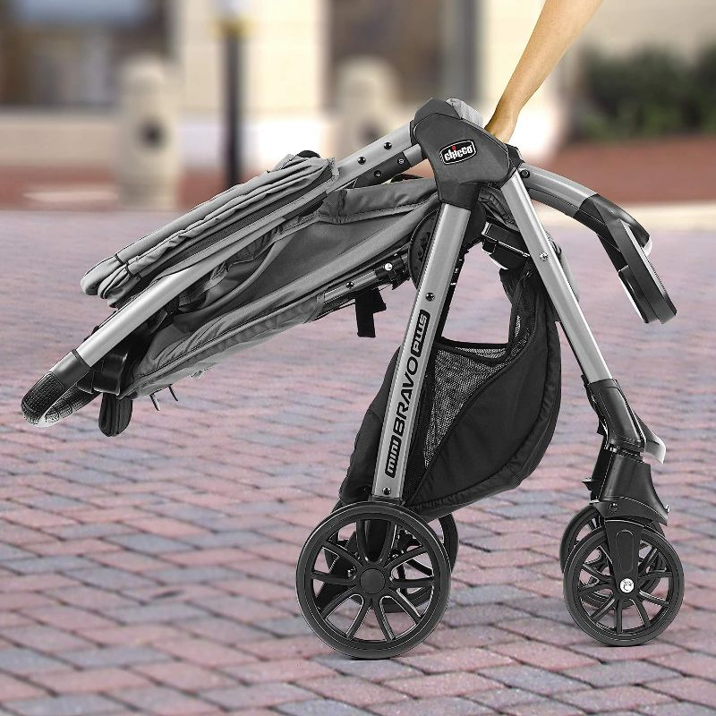 Photo 6 of Chicco Mini Bravo Plus Travel System - Slate | Grey Mini Bravo Plus Slate