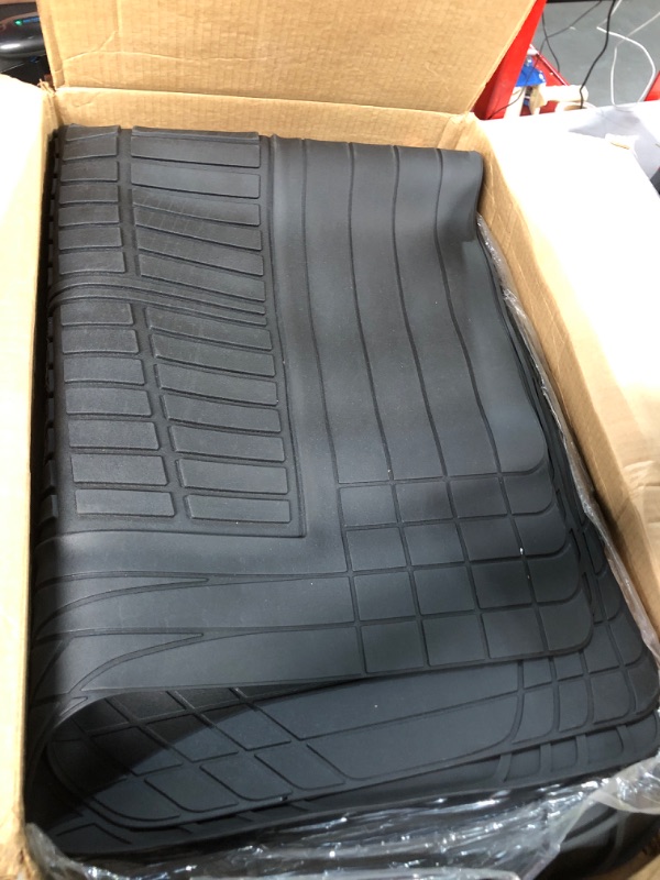 Photo 2 of Motor Trend - MT-923-BK 923-BK Black FlexTough Contour Liners, Heavy Duty Rubber Floor Mats