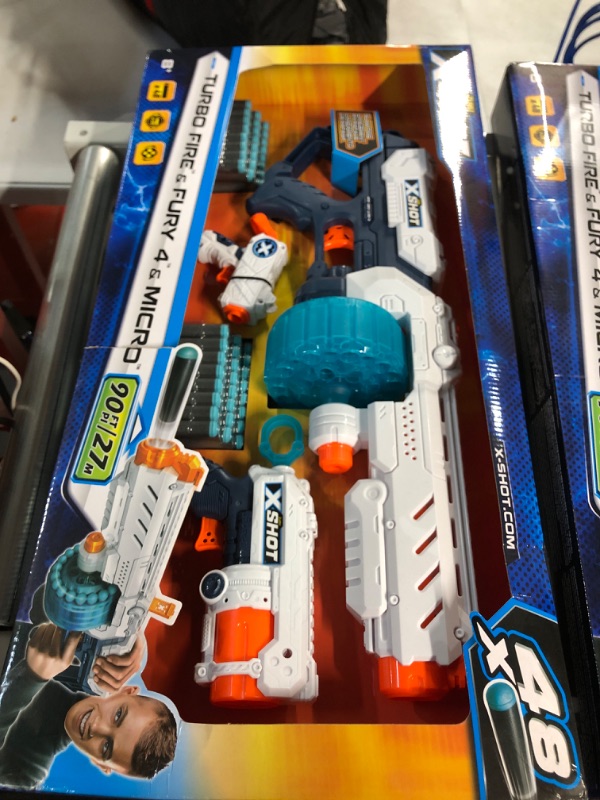 Photo 1 of X-Shot Turbo Fire & Fury 4 & Micro Combo Pack by ZURU