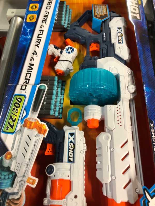 Photo 1 of X-Shot Turbo Fire & Fury 4 & Micro Combo Pack by ZURU