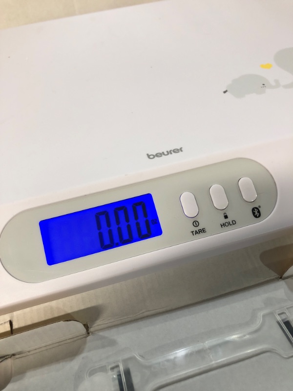 Photo 2 of Beurer BY90 Baby Scale, Pet Scale, Digital, with Measuring Tape, tracking weight with App | 22"L x 13"W x 1.9"H
