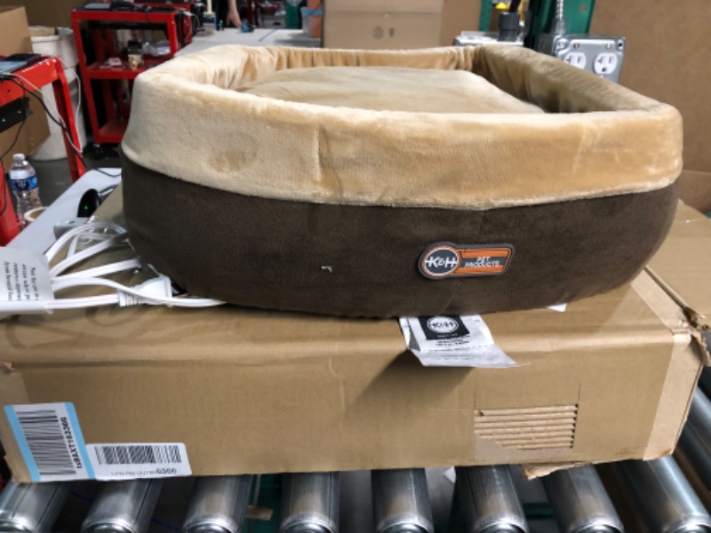Photo 1 of *USED BUT LIKE NEW* K&H PET PRODUCTS Thermo-Kitty Heated Cat Bed Small 16 Inches Mocha/Tan
