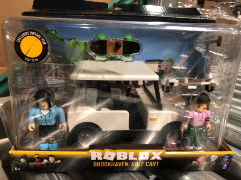 Photo 2 of *NEW* Roblox Celebrity Collection - Brookhaven: Golf Cart Deluxe Vehicle [Includes Exclusive Virtual Item]