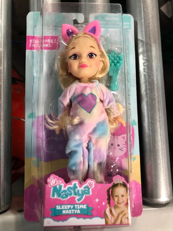 Photo 1 of *NEW* Like Nastya My BFF Nastya Doll Dressed in Pajamas; 8-inch Doll with Onesie Pajamas, Slippers, Hairbrush, and Headband Accessory