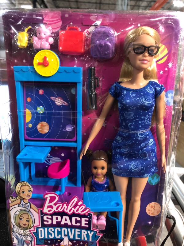 Photo 2 of *NEW* ?Barbie Careers Space Discovery Dolls  Science Classroom Playset