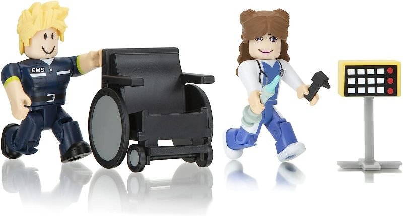 Photo 1 of *NEW* 2 PACKS Roblox Action Collection - Brookhaven: St. Luke's Hospital Game Pack 