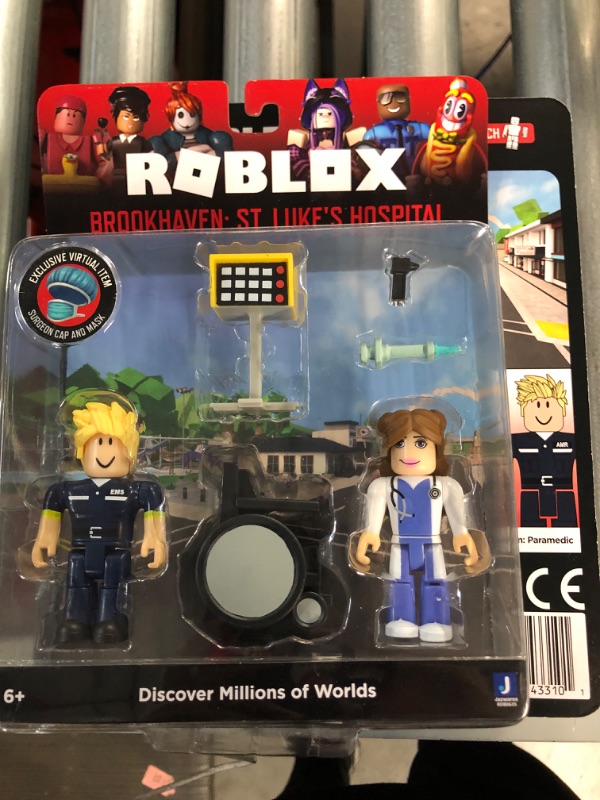 Photo 2 of *NEW* 2 PACKS Roblox Action Collection - Brookhaven: St. Luke's Hospital Game Pack [Includes Exclusive Virtual Item]