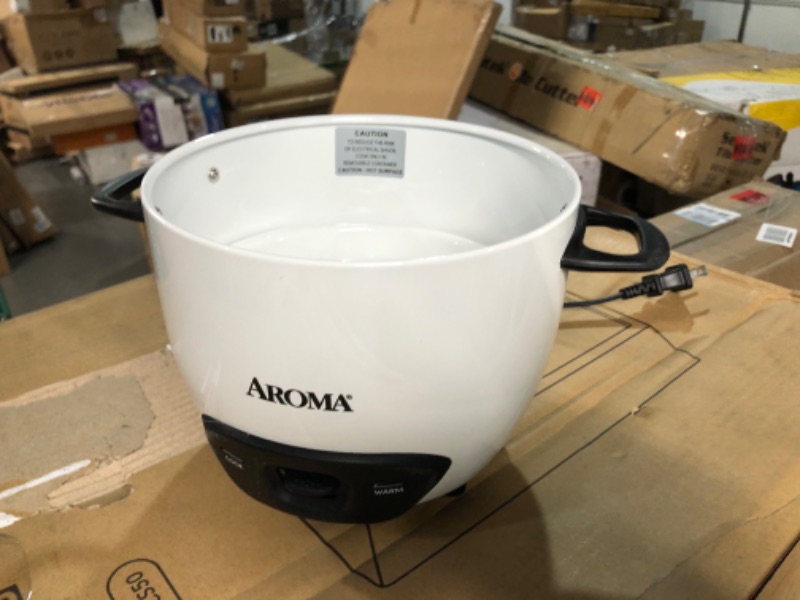 Photo 2 of Aroma - 6-Cup Rice Cooker - White