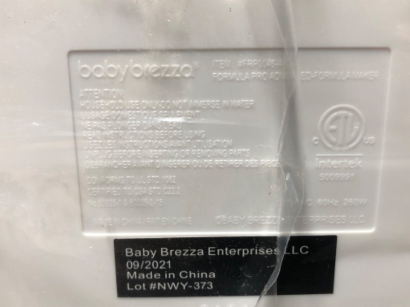 Photo 3 of Baby Brezza Baby brezza formula pro frp0046, 1.7 Ounce