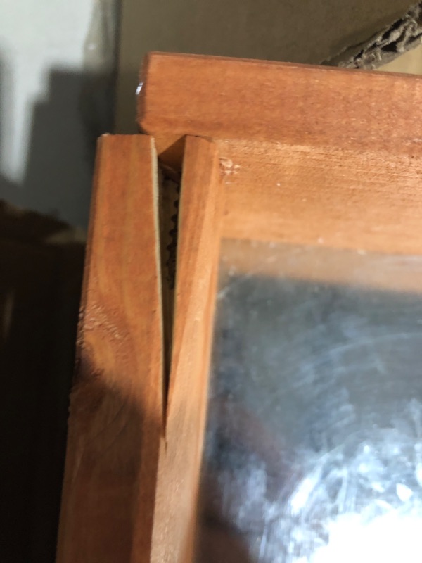 Photo 4 of **USED**SMALL CRACK ON INSIDE CORNER** SEE PICTURES** Merry Garden Folding Utility Table & Potting Bench, Natural Stained