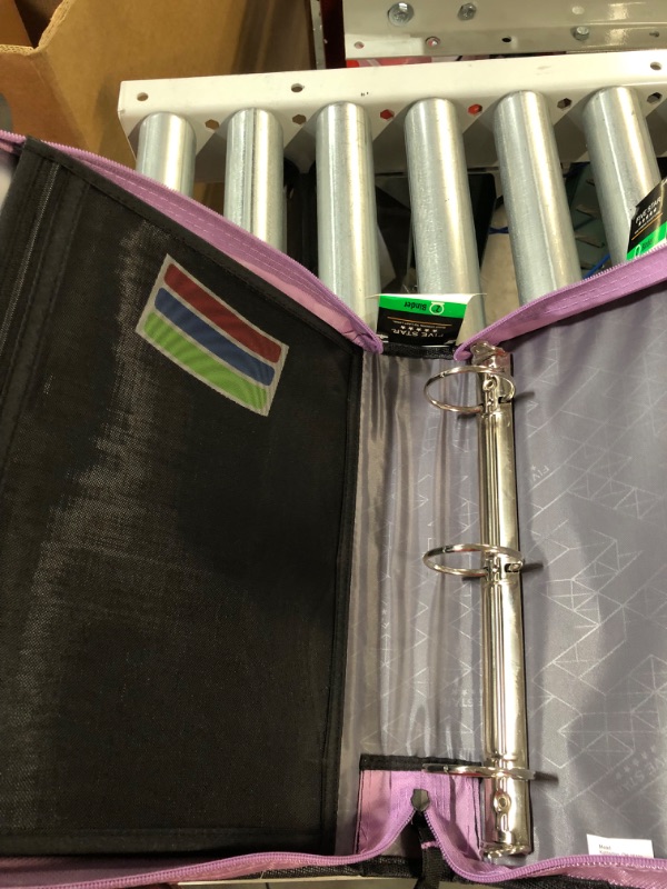Photo 1 of Five Star Zipper Binder, 2 Inch 3 Ring Binder, Removable File Folders, Durable, Teal (73287) Royal Purple/Aqua