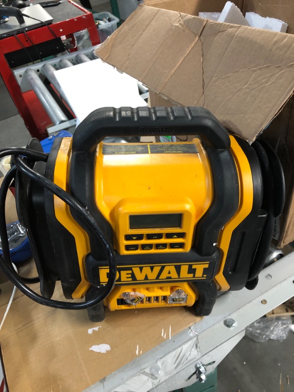 Photo 2 of DEWALT DXAEPS14 1600 Peak Battery Amp 12V Automotive Jump Starter Yellow