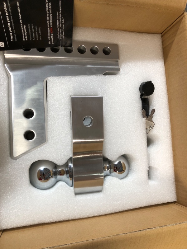 Photo 2 of Adjustable Trailer Hitch, Fits 2.5 Inch Receiver, 10 Inch Drop Hitch, 18,500 LBS GTW, 2 Inch & 2-5/16 Inch Balls, 