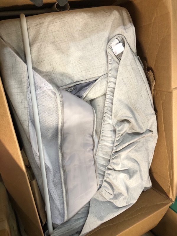 Photo 1 of Baby Bassinet Bedside Sleeper, Warm Grey