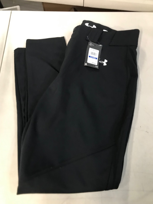 Photo 2 of Under Armour Men's Utility Baseball Straight Leg Pant 22 (001) Black / / White X-Large