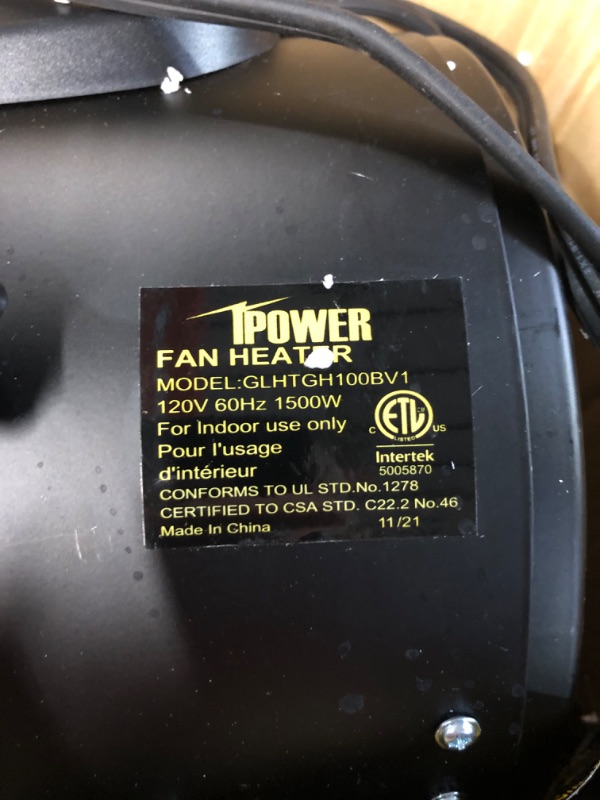 Photo 3 of [USED] iPower Electric Heater Fan Heater