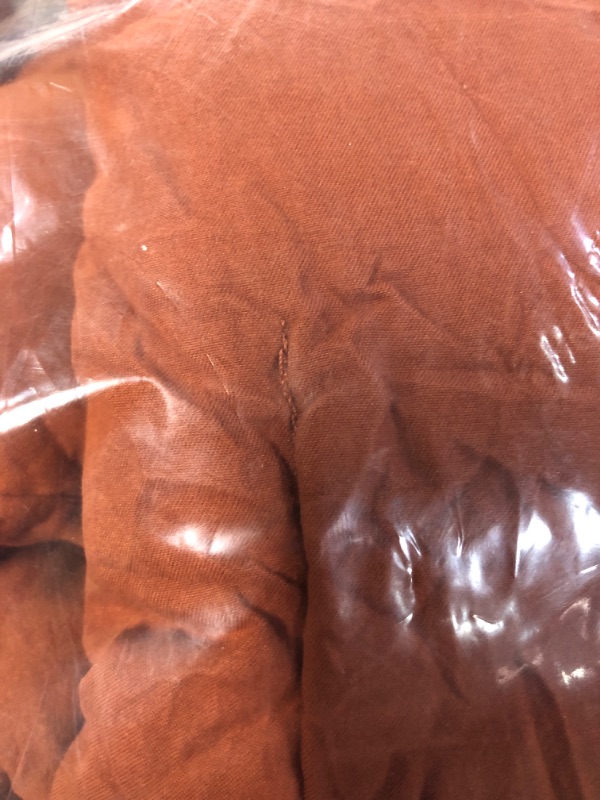 Photo 3 of [USED] Cottonight Burnt Orange Comforter Set Queen - Rust