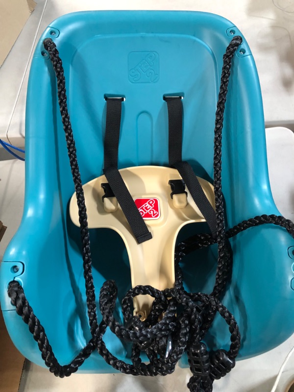 Photo 2 of *USED BUT LIKE NEW* Step2 Infant To Toddler Swing Seat, Turquoise , Blue